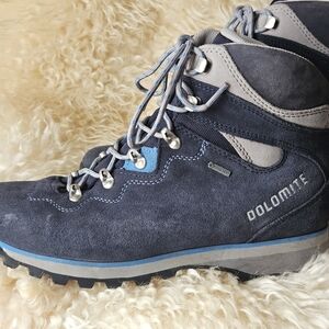 DOLOMITE Men's Navy blue Suede Trail Boots HIKING Size 7.5/Women's 9.5 Like New